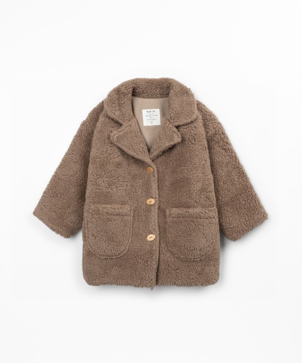 Fur coat with jersey lining