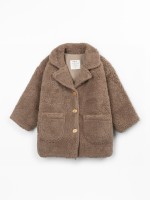 Fur coat with jersey lining