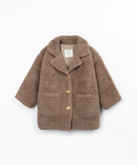 Fur coat with jersey lining