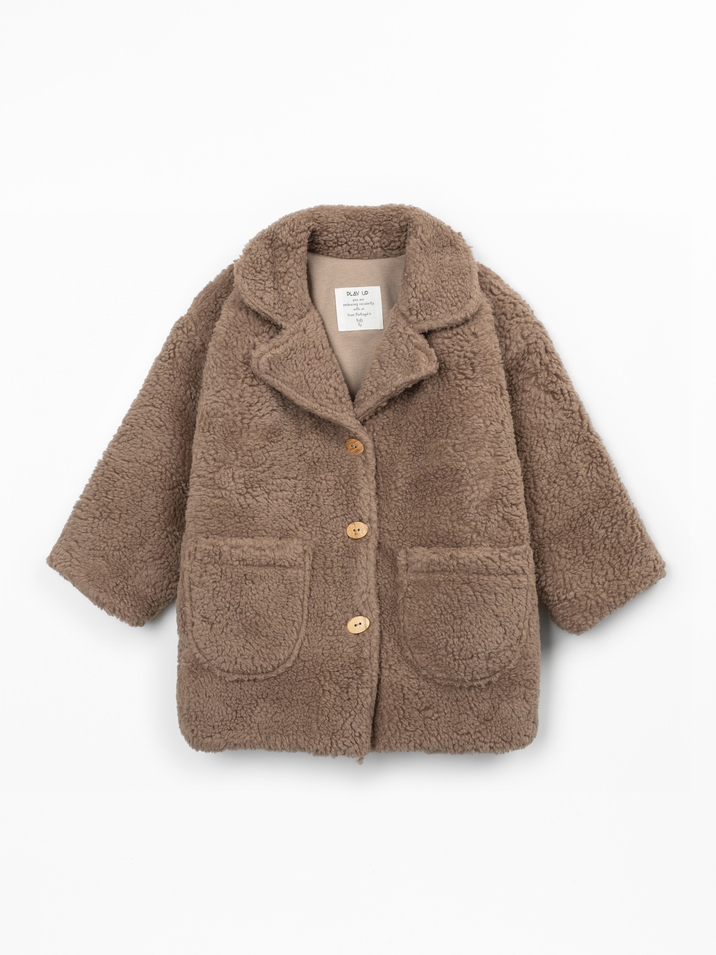 Fur coat with jersey lining