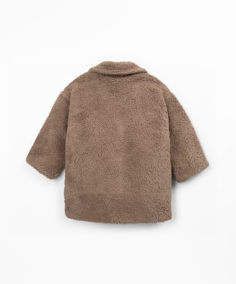 Fur coat with jersey lining