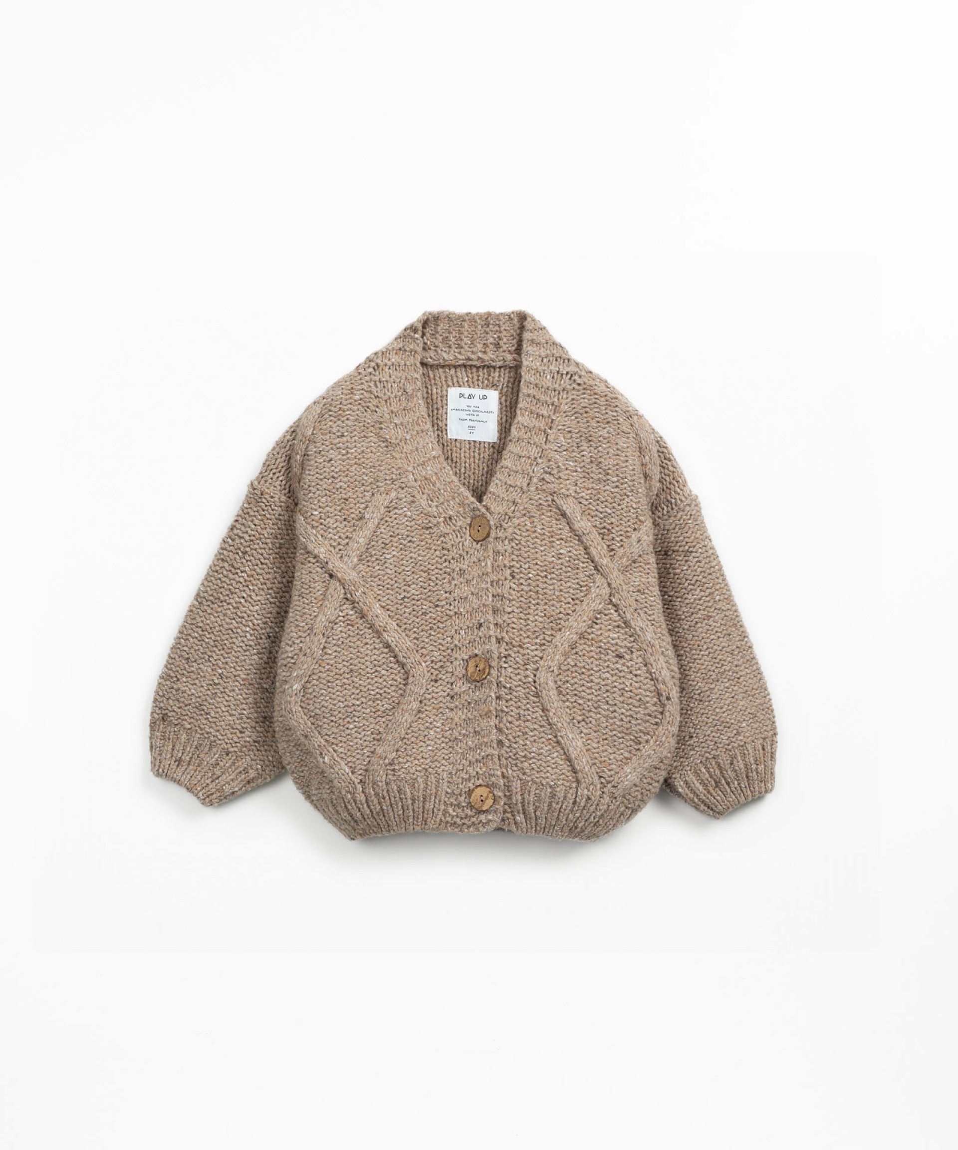 Chaqueta de punto con botones de coco