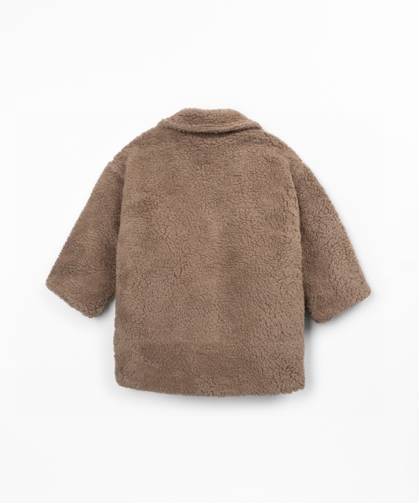 Fur coat with jersey lining