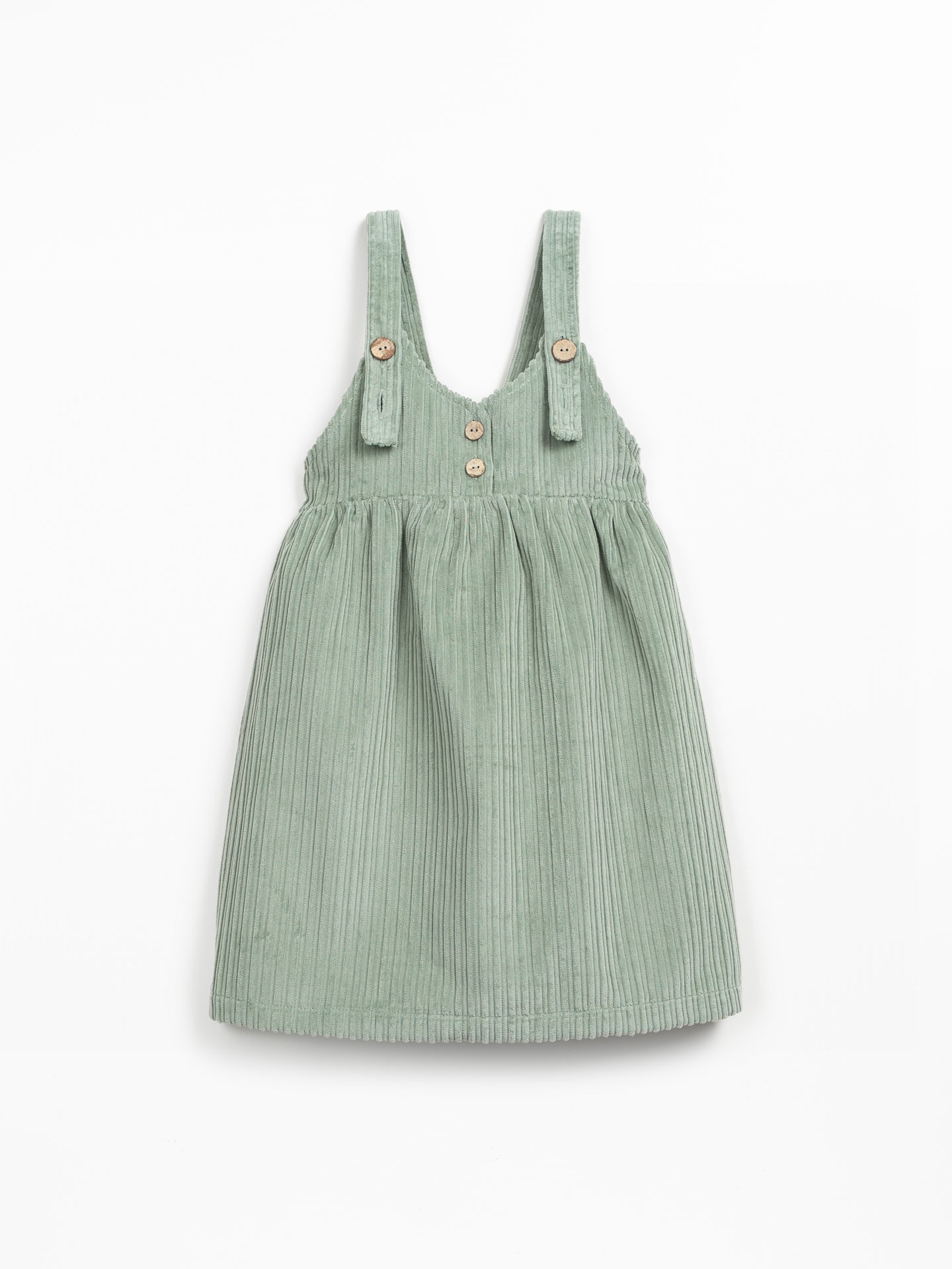 Abito in velluto a coste con apertura frontale