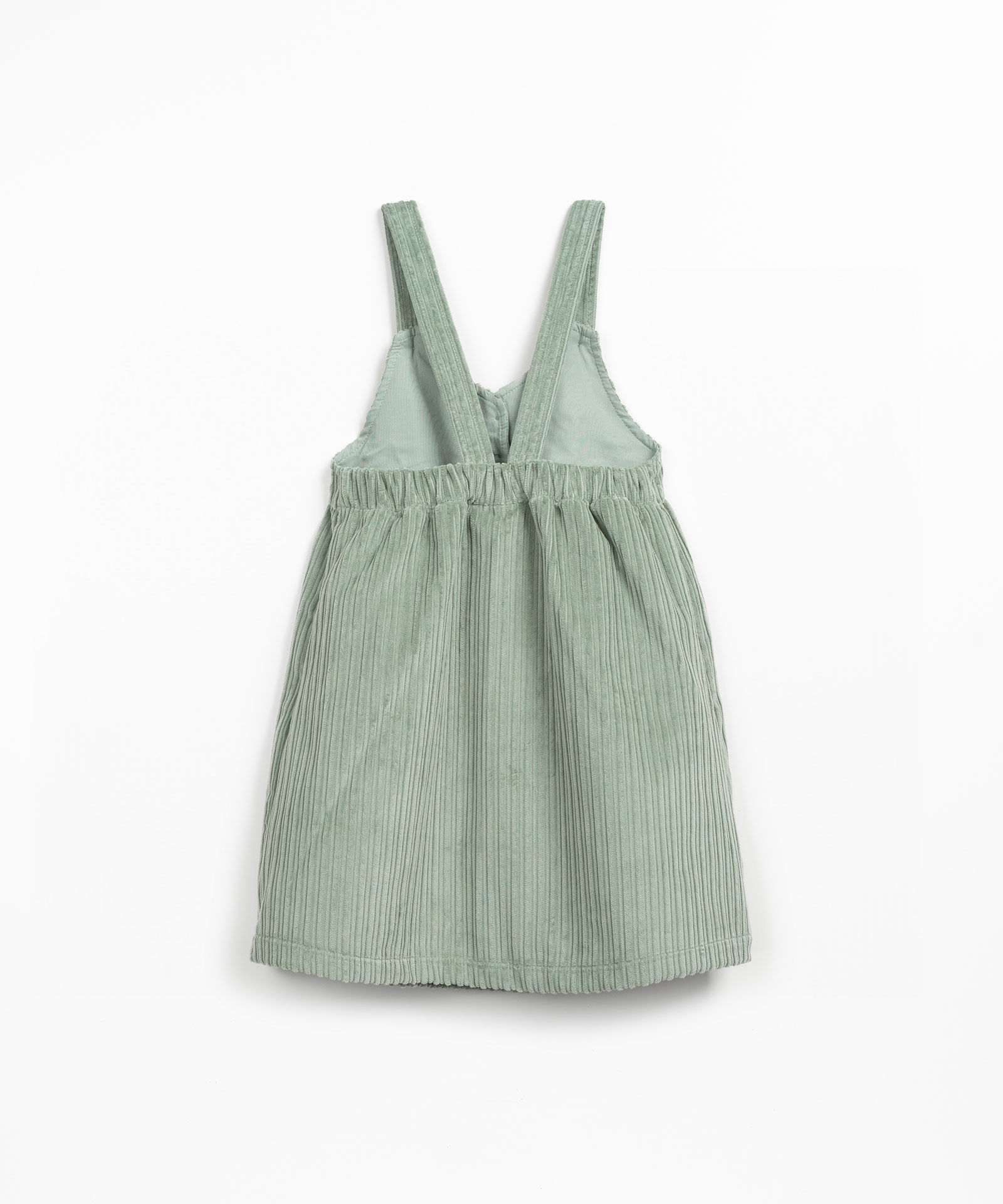Corduroy dress with front opening