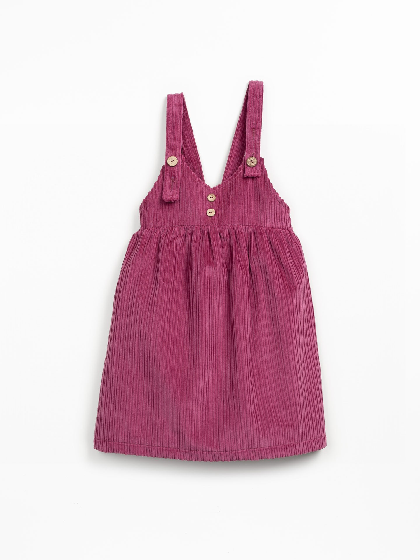 Vestito in velluto a coste con apertura frontale