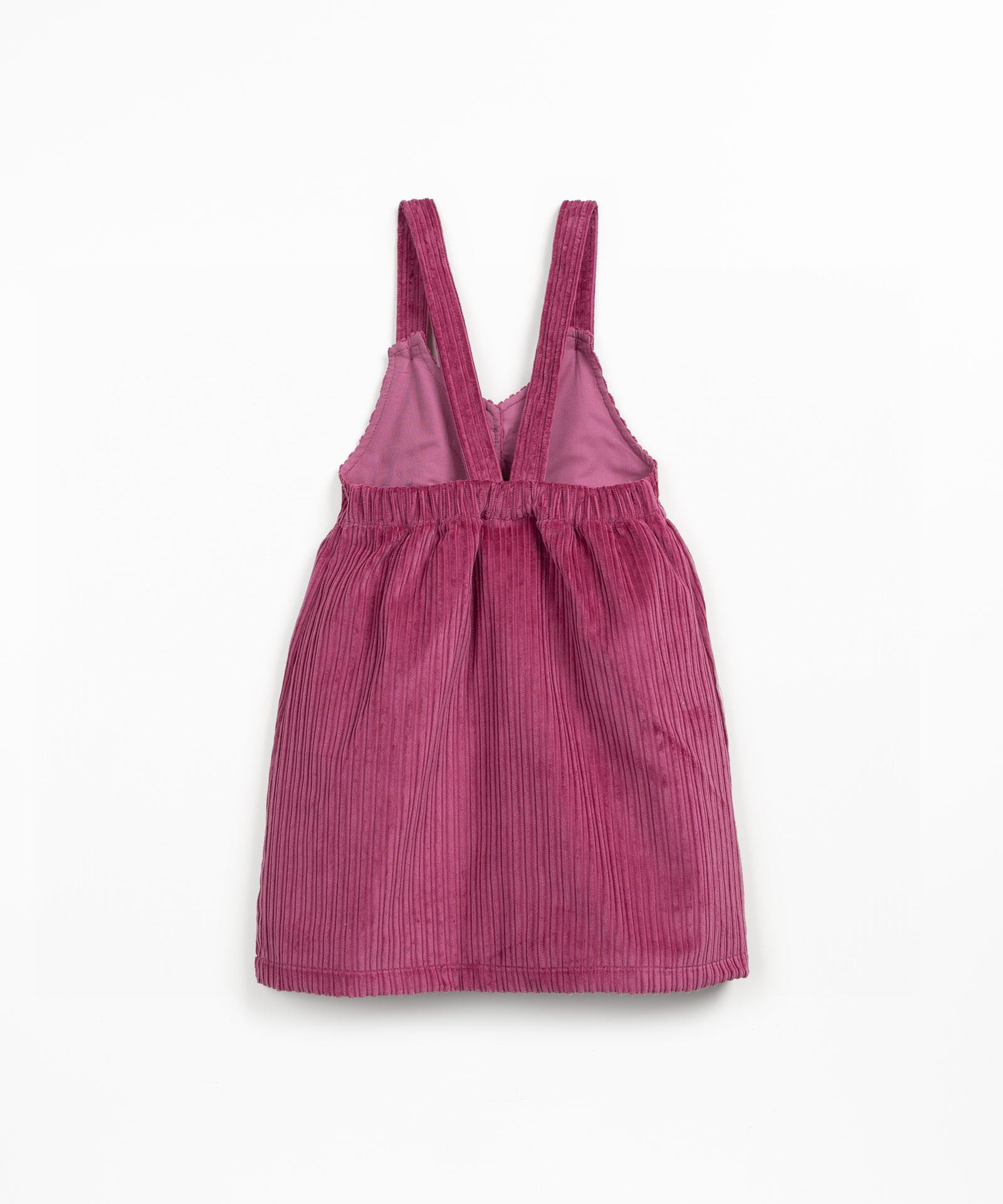 Corduroy dress with front opening