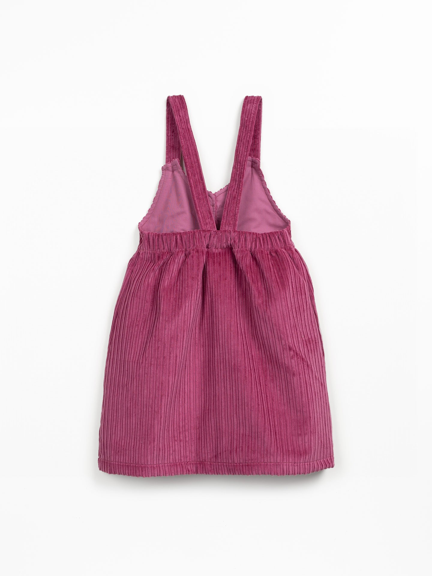 Vestito in velluto a coste con apertura frontale