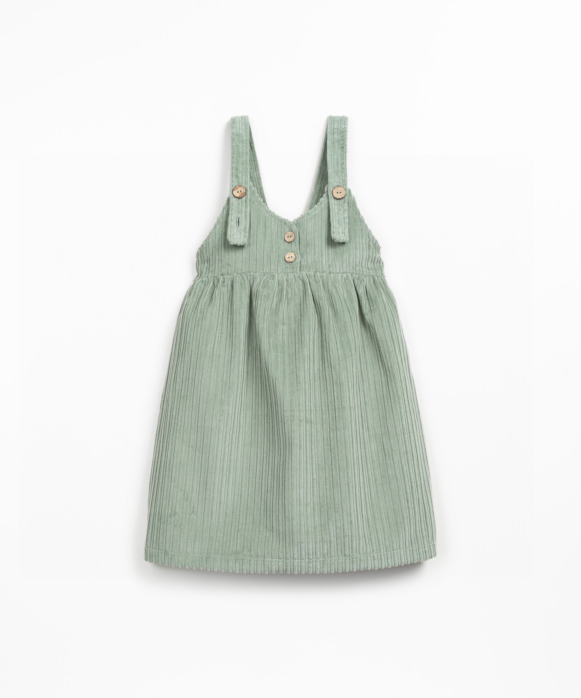 Corduroy dress with coconut buttons
