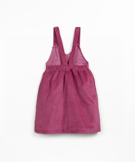 Corduroy dress with front opening