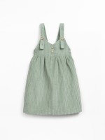 Corduroy dress with front opening