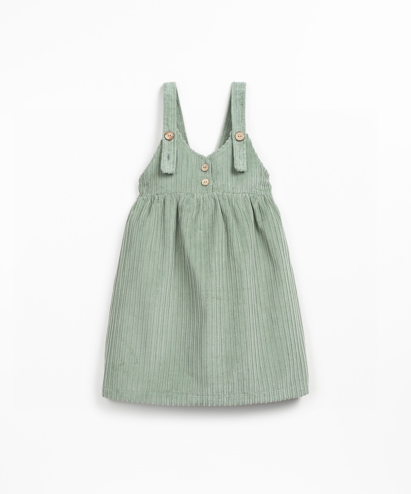 Corduroy dress with front opening