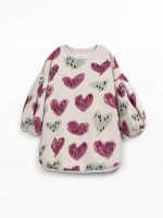 Oversized dress with heart print