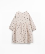 Fabric dress with strawberry tree print