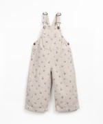 Dungarees with strawberry tree print