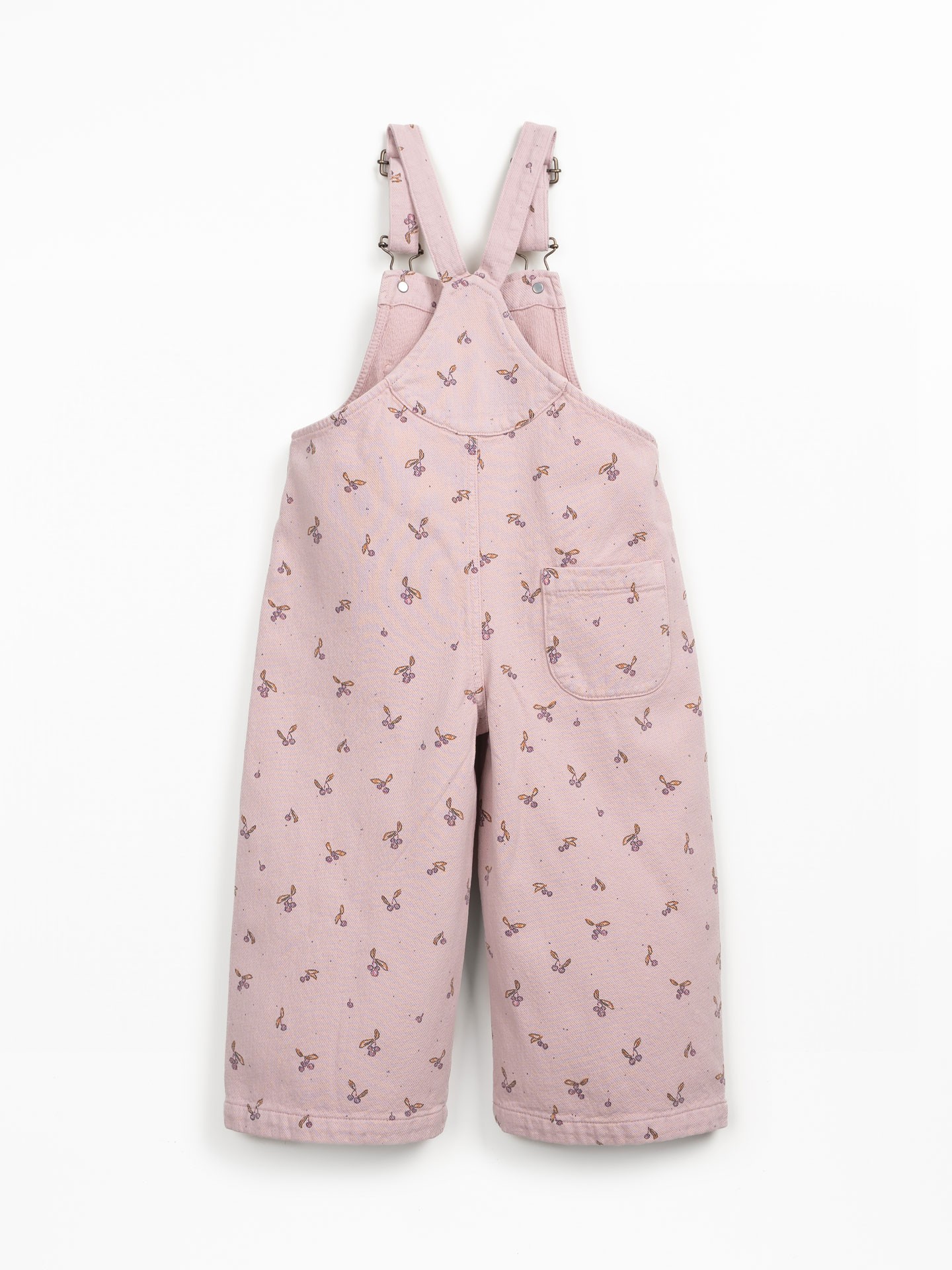 Macacão de sarja em algodão com estampado de medronhos