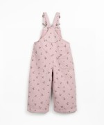 Dungarees with strawberry tree print