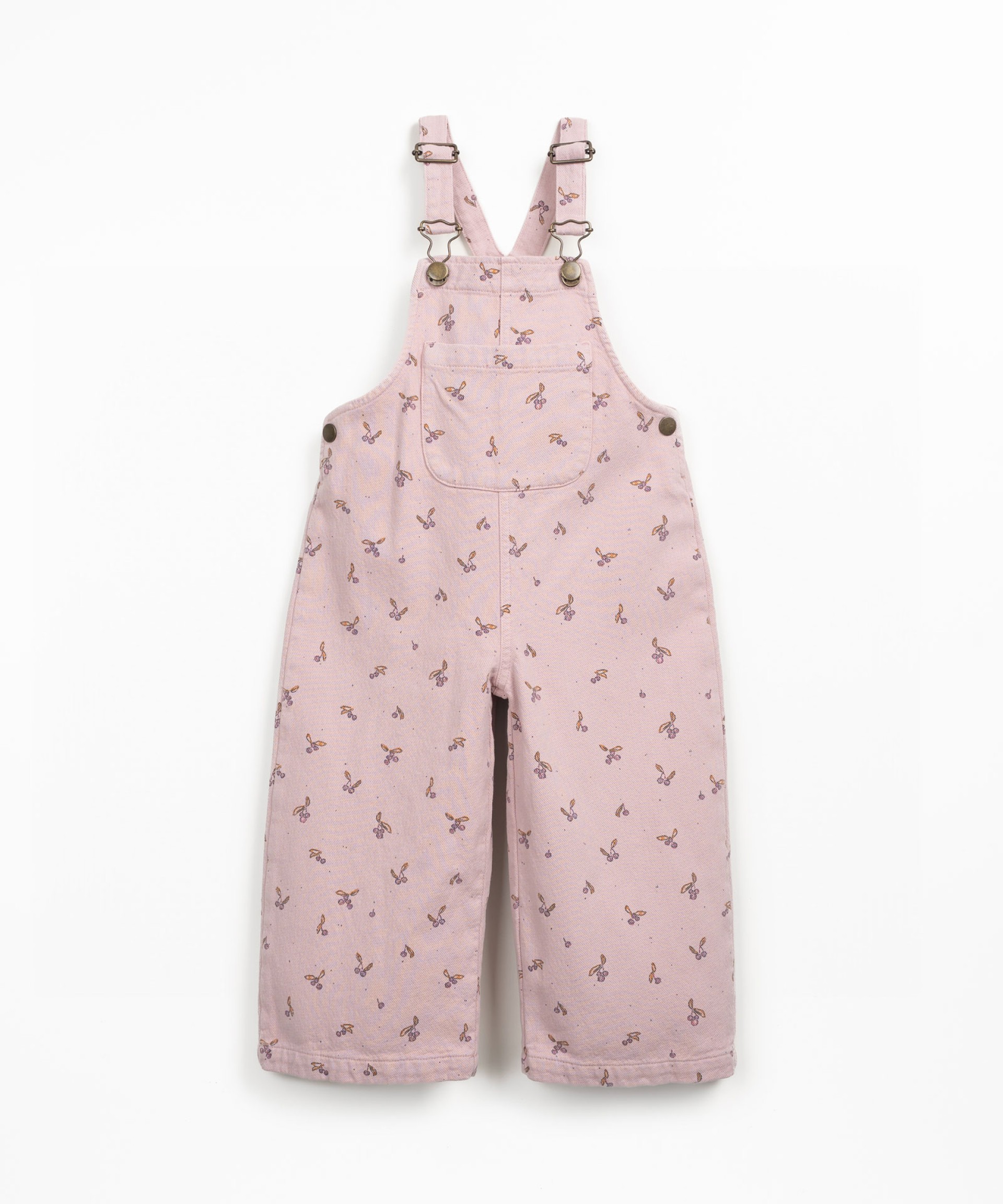 Dungarees with strawberry tree print