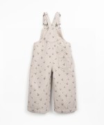 Dungarees with strawberry tree print