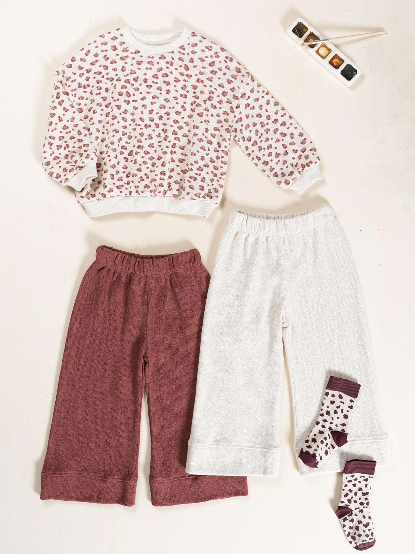 Pantaloni in maglina con mix di fibre