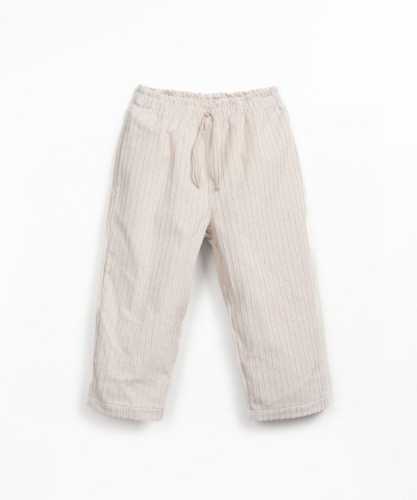 Corduroy trousers in fiber blend