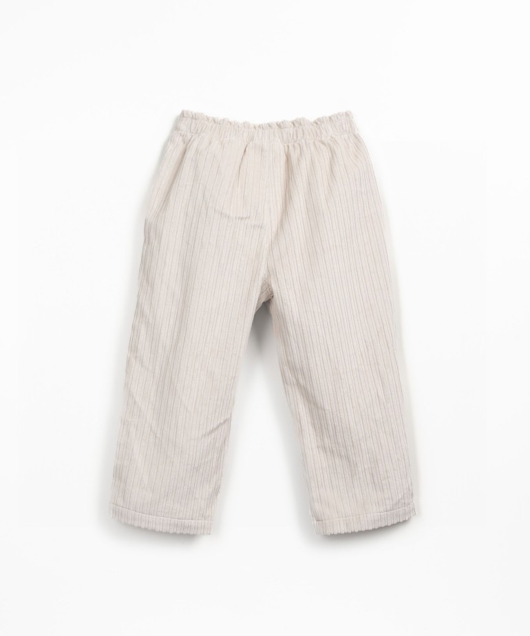 Corduroy trousers in fiber blend