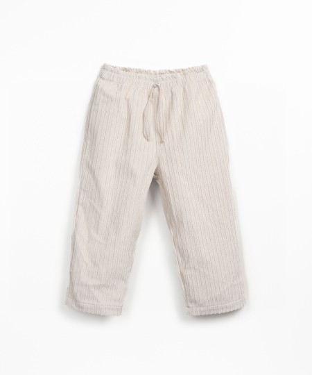Corduroy trousers in fiber blend