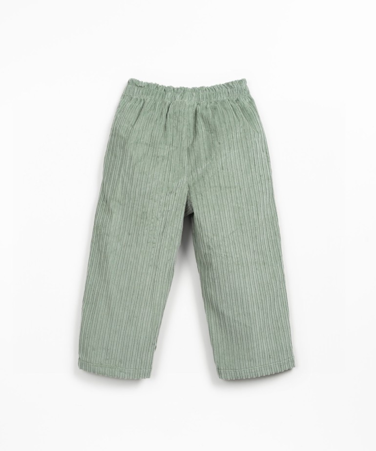 Corduroy trousers in fiber blend