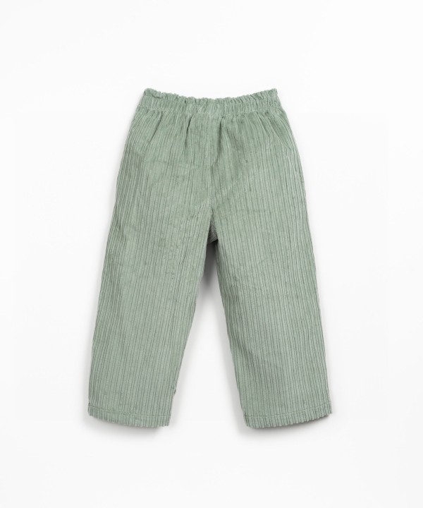 Corduroy trousers in fiber blend