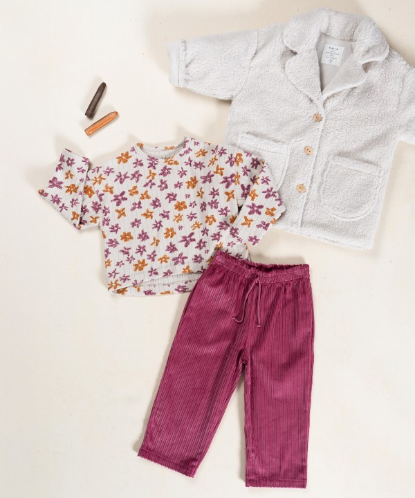 Corduroy trousers in blended fibres