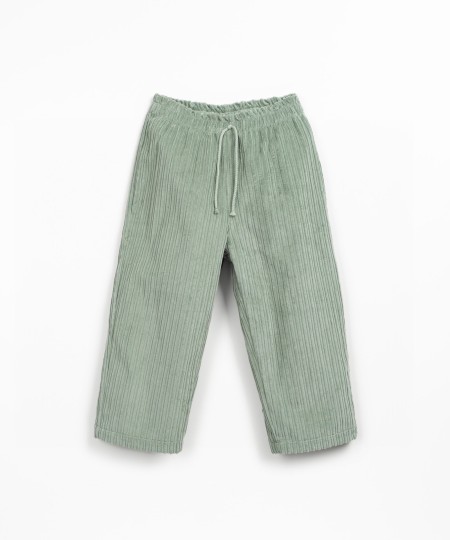Corduroy trousers in fiber blend