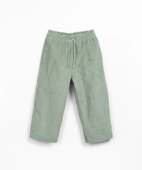 Corduroy trousers in fiber blend