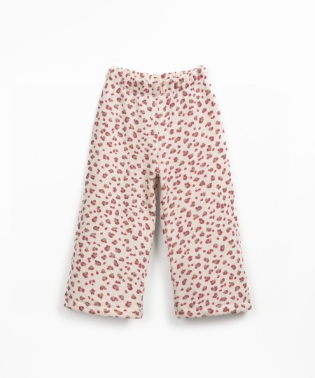 Knit trousers with print