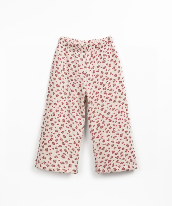 Knit trousers with print