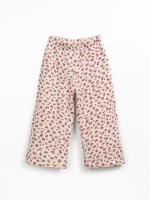 Knit trousers with print