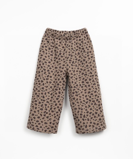 Knit trousers with print