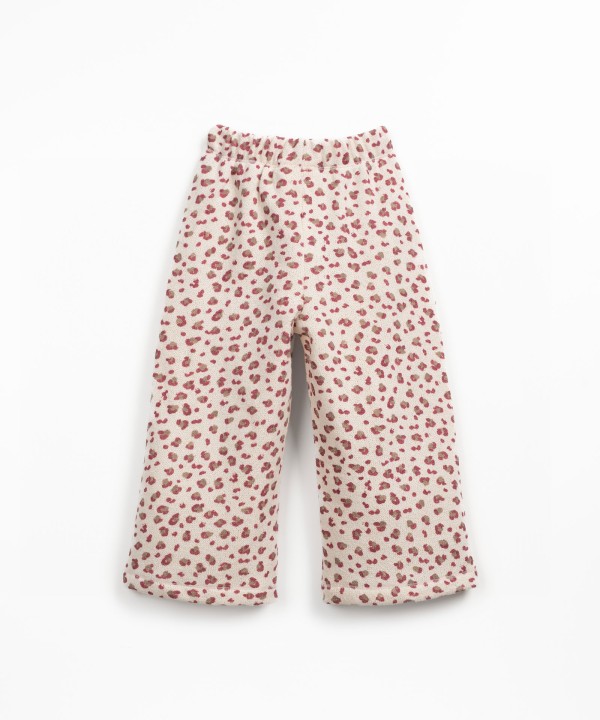 Knit trousers with print