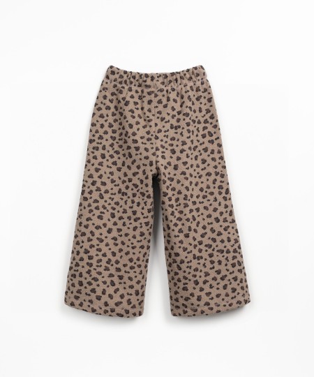 Knit trousers with print