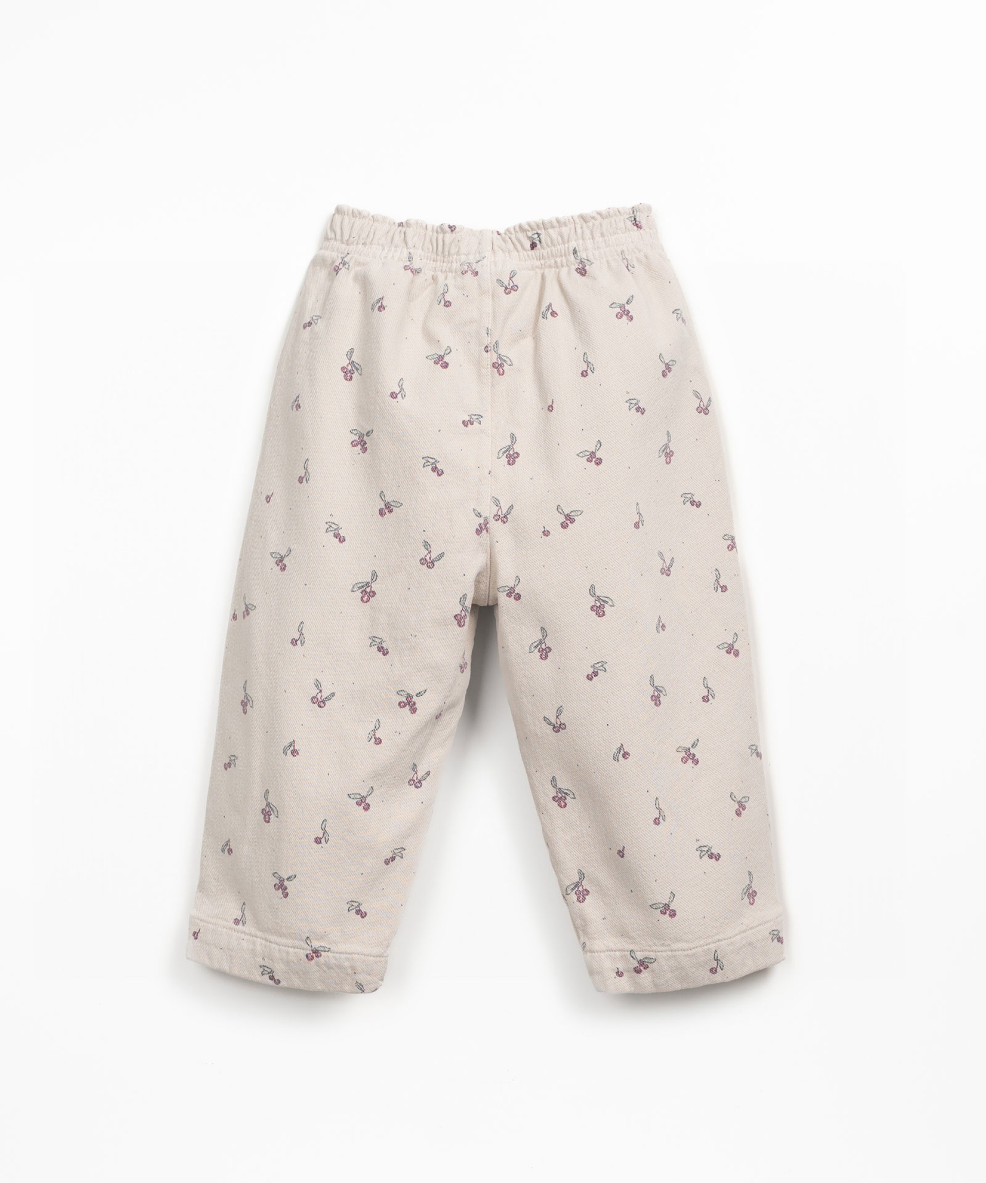Pantalones de sarga con estampado de madroos