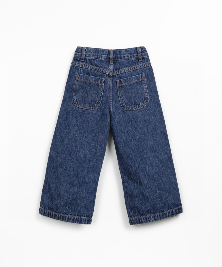 Cotton denim trousers