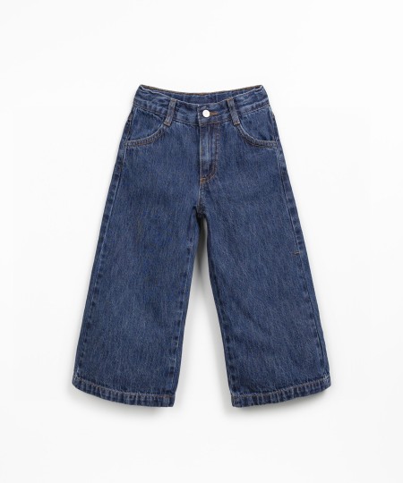 Cotton denim trousers
