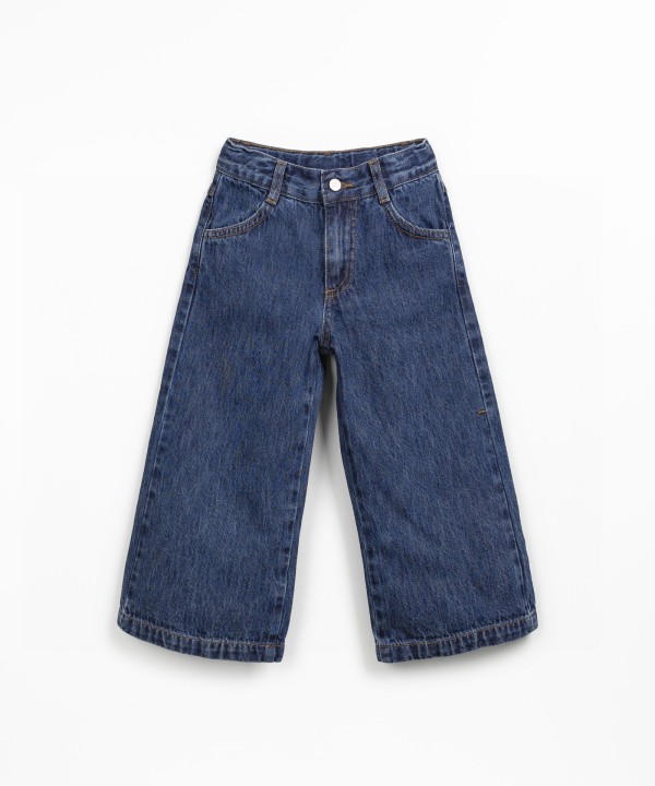 Cotton denim trousers
