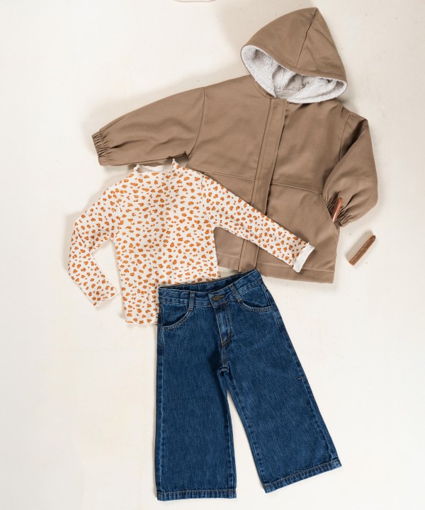 Cotton denim trousers