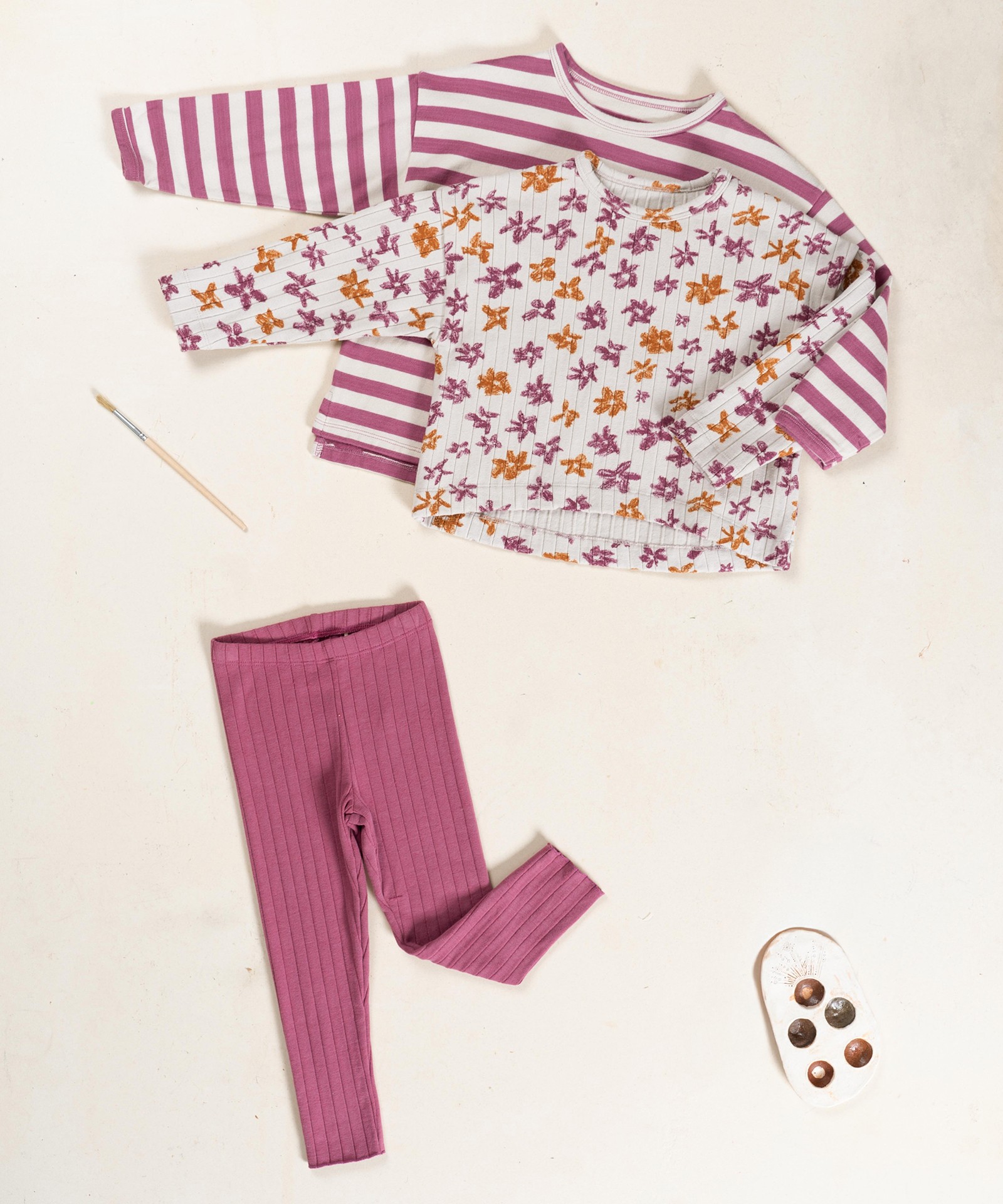 Leggings en maille côtelée