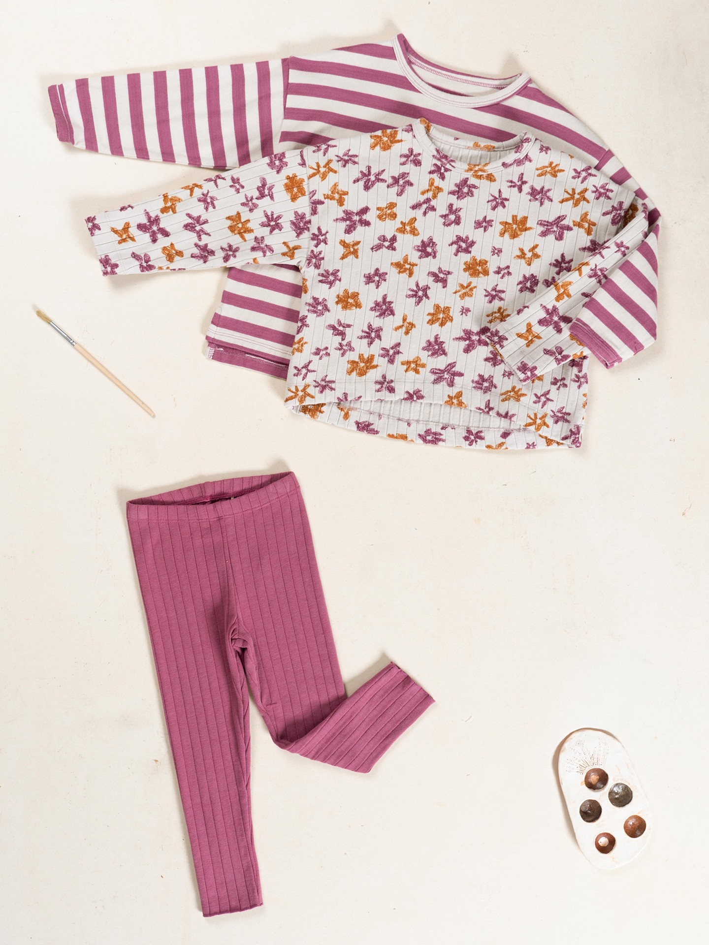 Leggings en maille côtelée