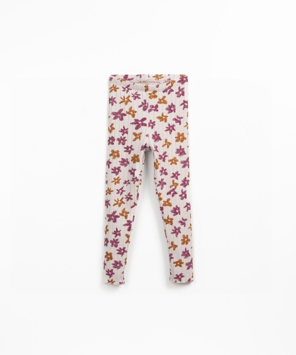 Mixed fiber knit leggings