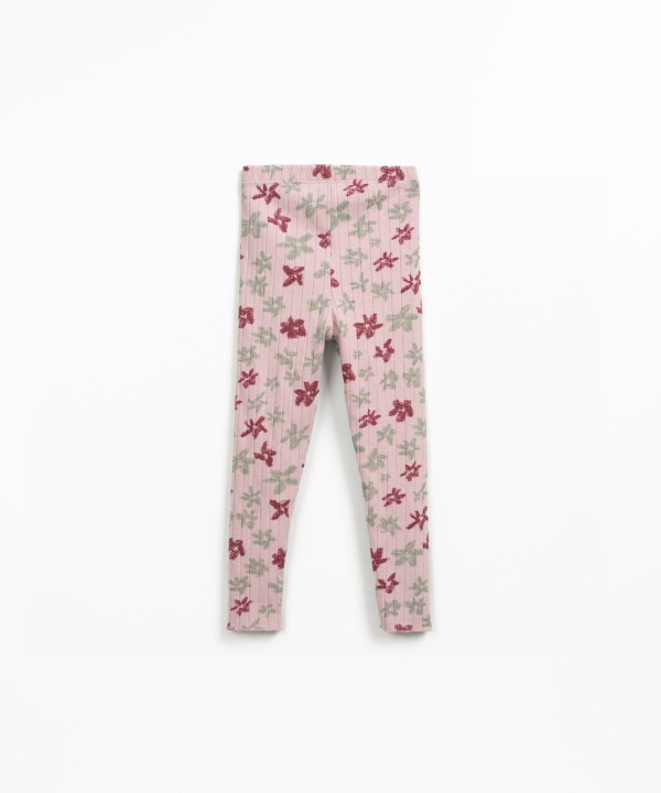 Mixed fiber knit leggings