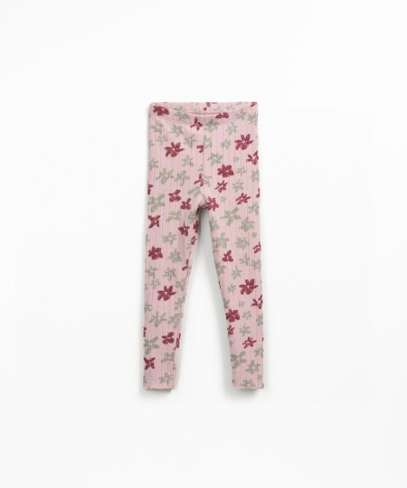 Mixed fiber knit leggings