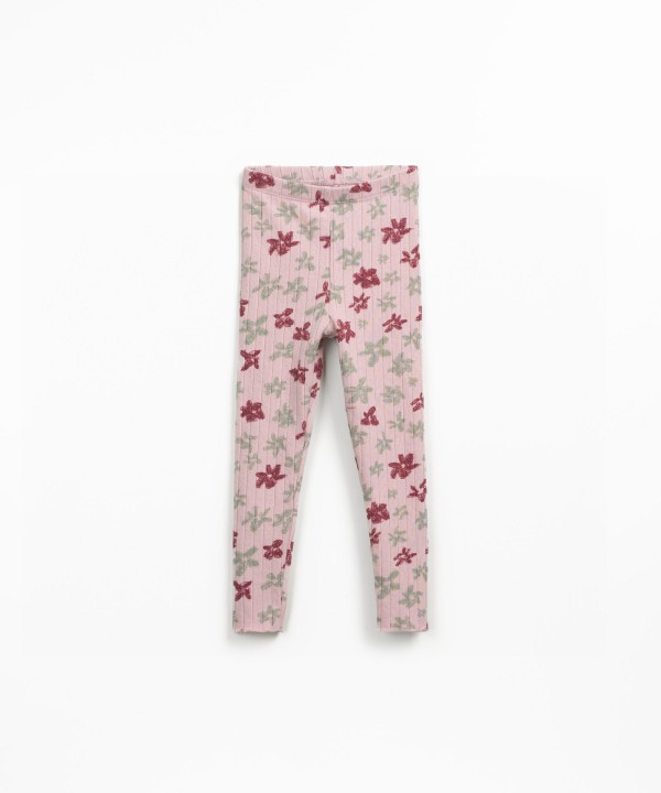 Mixed fiber knit leggings