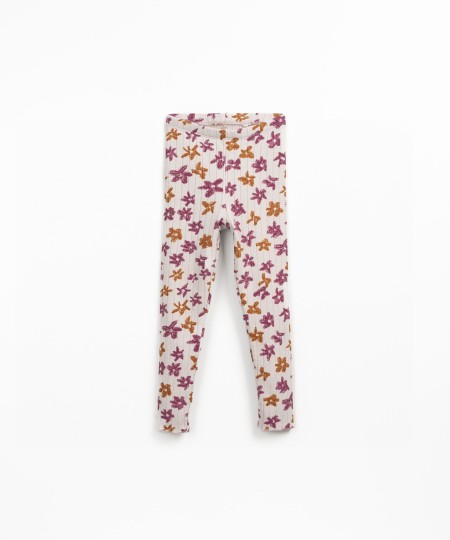 Mixed fiber knit leggings